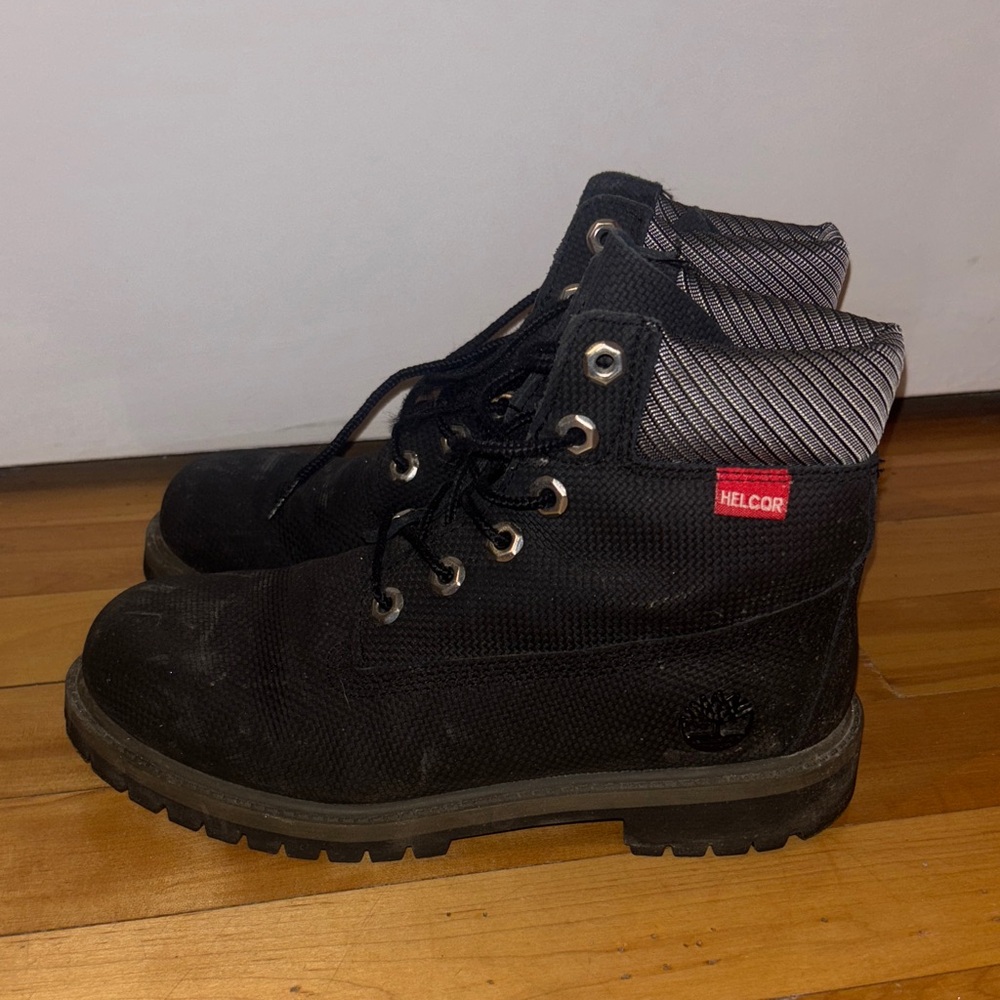 Black Timberland boots for kids